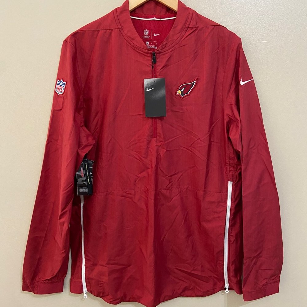 Nike On Field Arizona Cardinals Sideline Coach Zip Pullover Jacket M 907469-673